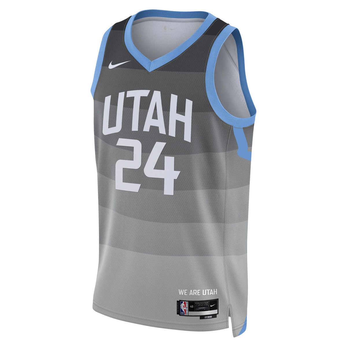 Unisex Walker Kessler Utah Jazz 2025/26 City Edition Swingman NBA Basketball Jersey - Gray - view 3