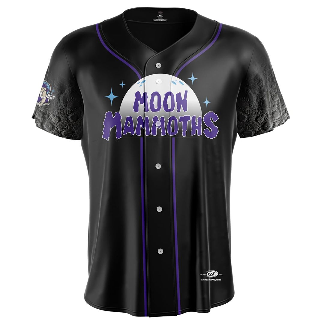 Men's Erie SeaWolves Black Moon Mammoths Alternate Replica MLB Baseball Jersey - view 2