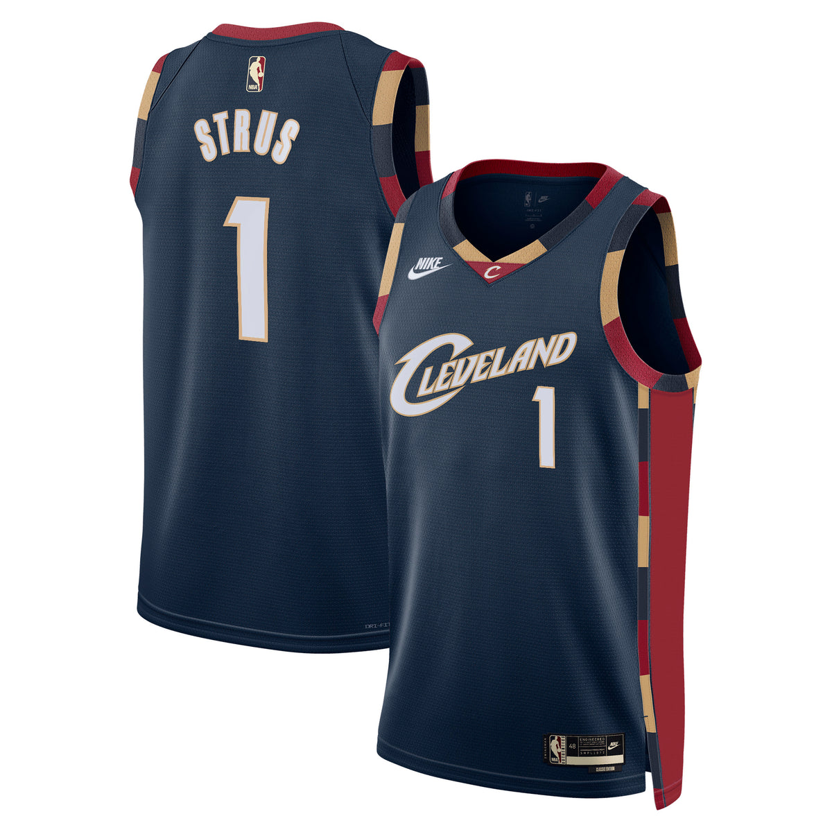Unisex Max Strus Cleveland Cavaliers Classic Edition NBA Basketball Jersey - Navy - view 2