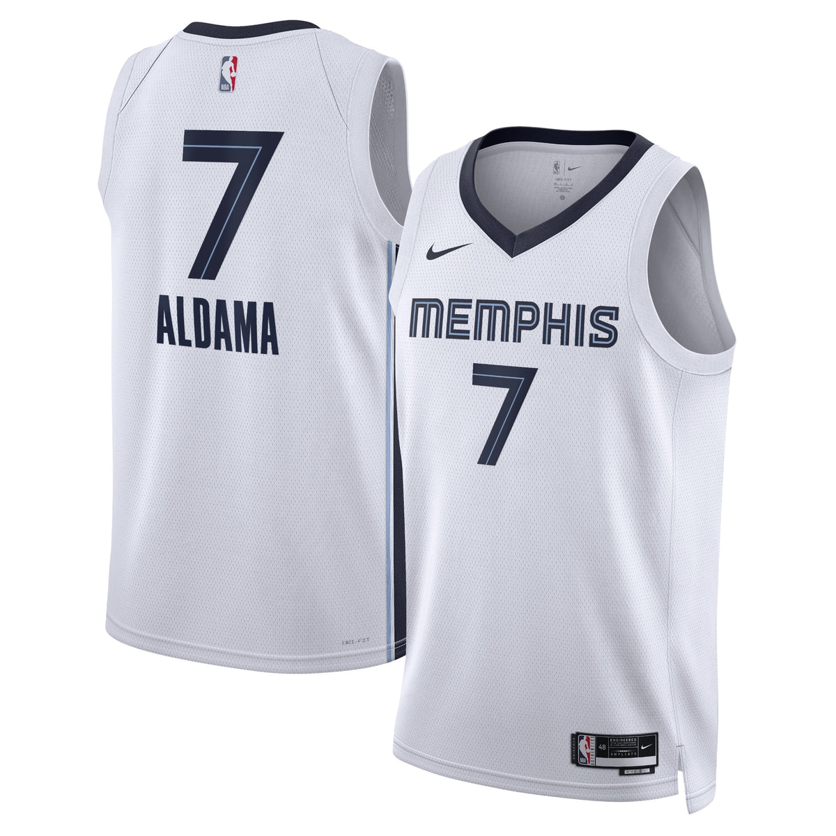 Unisex Santi Aldama Memphis Grizzlies Association Edition Swingman NBA Basketball Jersey - White - view 1