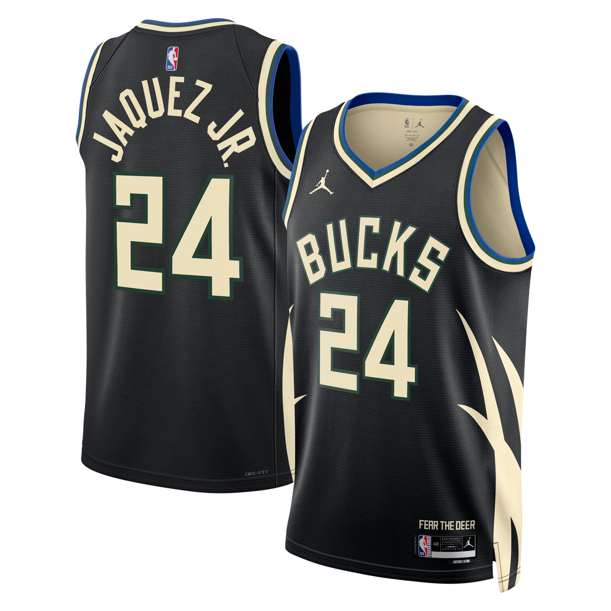 Unisex Jaime Jaquez Jr. Milwaukee Bucks Statement Edition Swingman NBA Basketball Jersey - Hunter Green - view 2