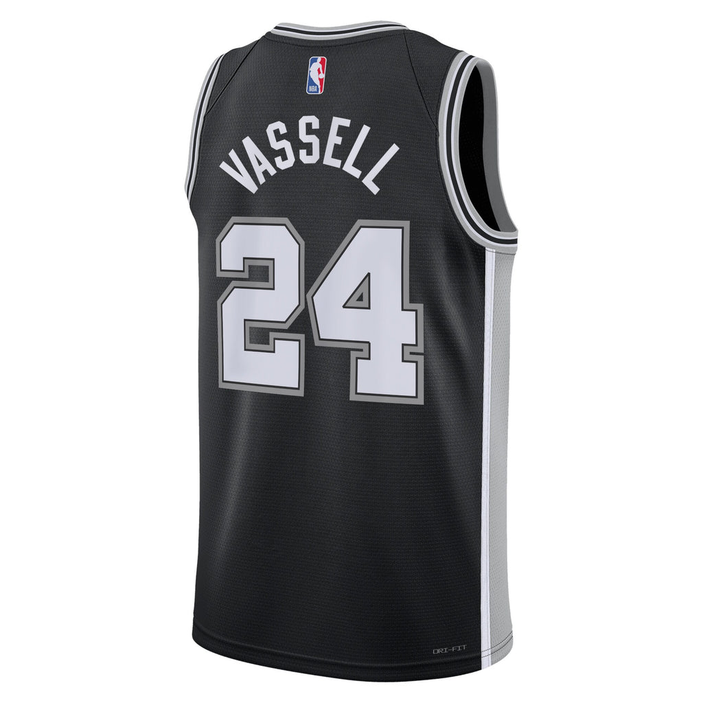 Unisex Devin Vassell San Antonio Spurs Icon Edition Swingman NBA Basketball Jersey - Black - view 3