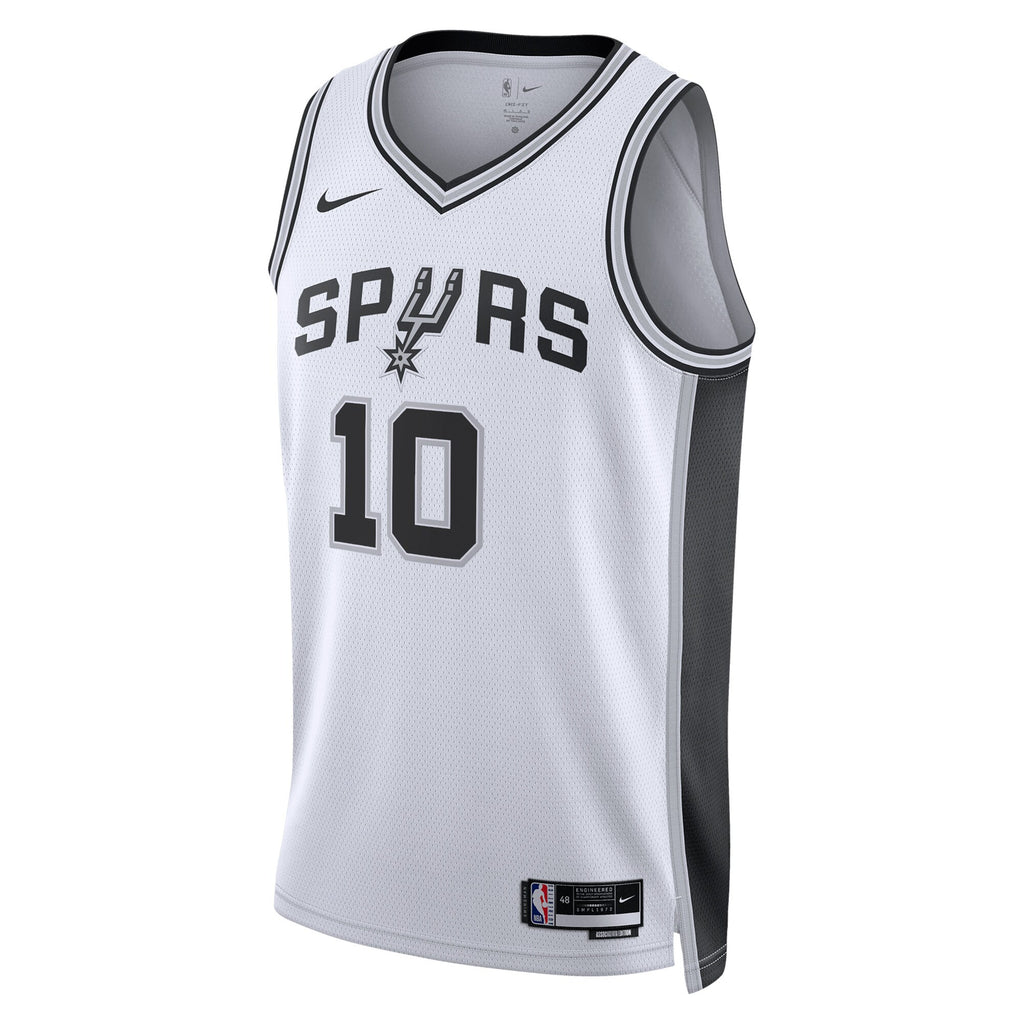 Unisex Jeremy Sochan San Antonio Spurs Association Edition Swingman NBA Basketball Jersey - White - view 2