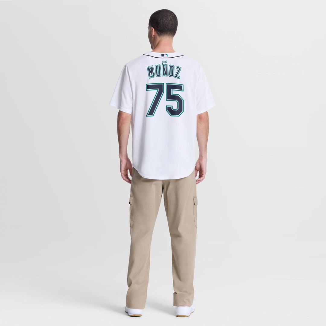 Men's Seattle Mariners Andrés Muñoz White Home Replica MLB Baseball Jersey - view 5
