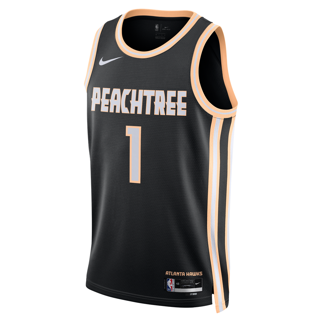Unisex Jalen Johnson Atlanta Hawks 2025/26 City Edition Swingman NBA Basketball Jersey - Black - view 3