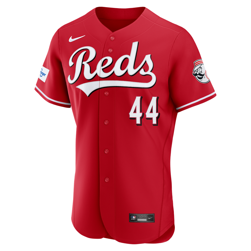Men's Cincinnati Reds Elly De La Cruz Red Alternate Sponsor Patch MLB Baseball Jersey - view 2