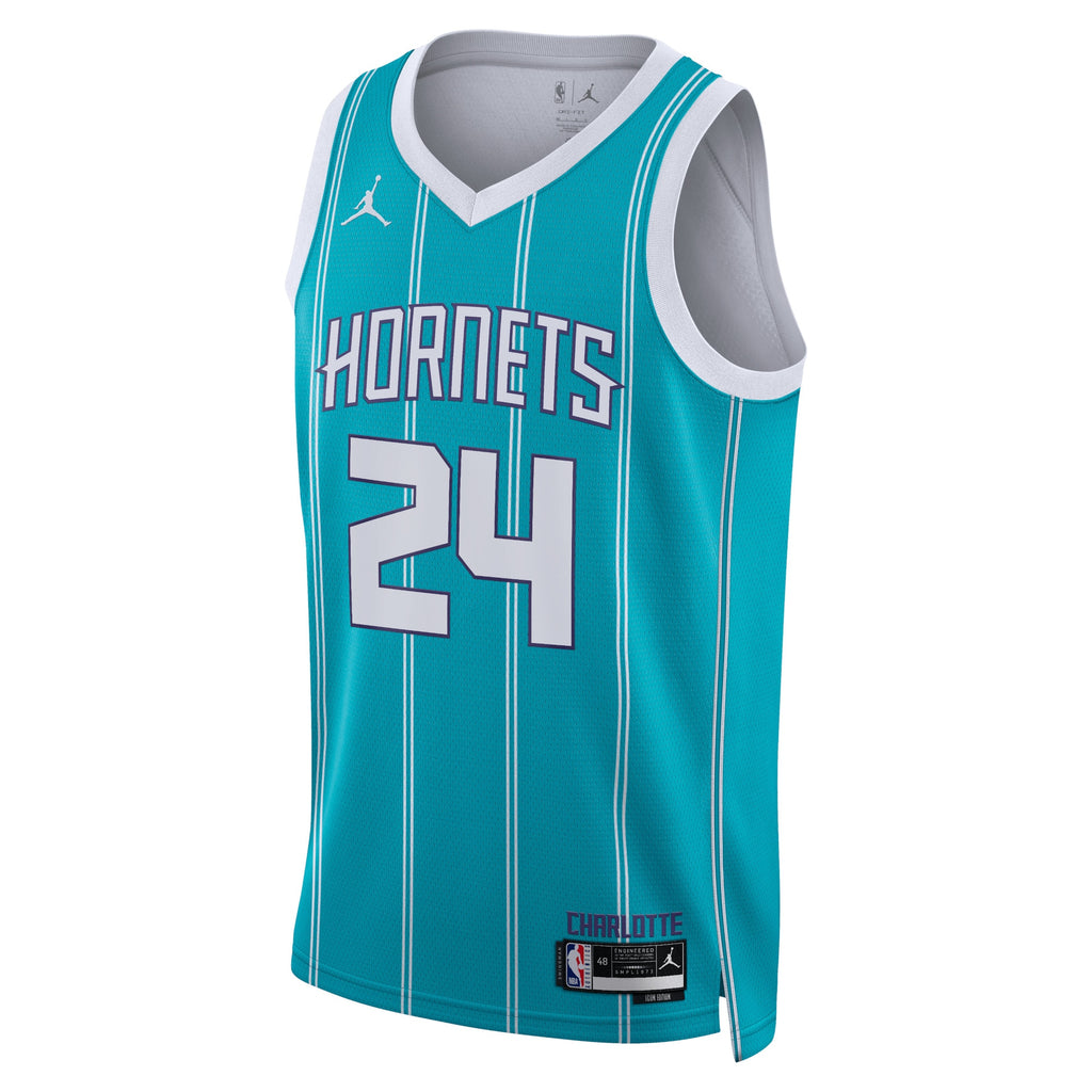 Unisex Brandon Miller Charlotte Hornets Icon Edition Swingman NBA Basketball Jersey - Teal - view 3