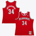 Men's Milwaukee Bucks Giannis Antetokounmpo 2014 Dark Alternate NBA Basketball Jersey - Red - view 1