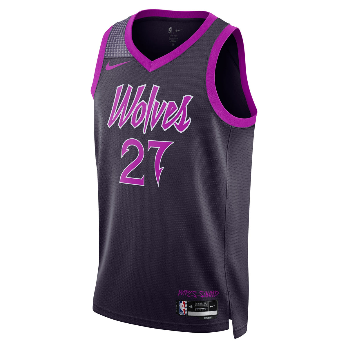Unisex Rudy Gobert Minnesota Timberwolves 2025/26 City Edition Swingman NBA Basketball Jersey - Black - view 3