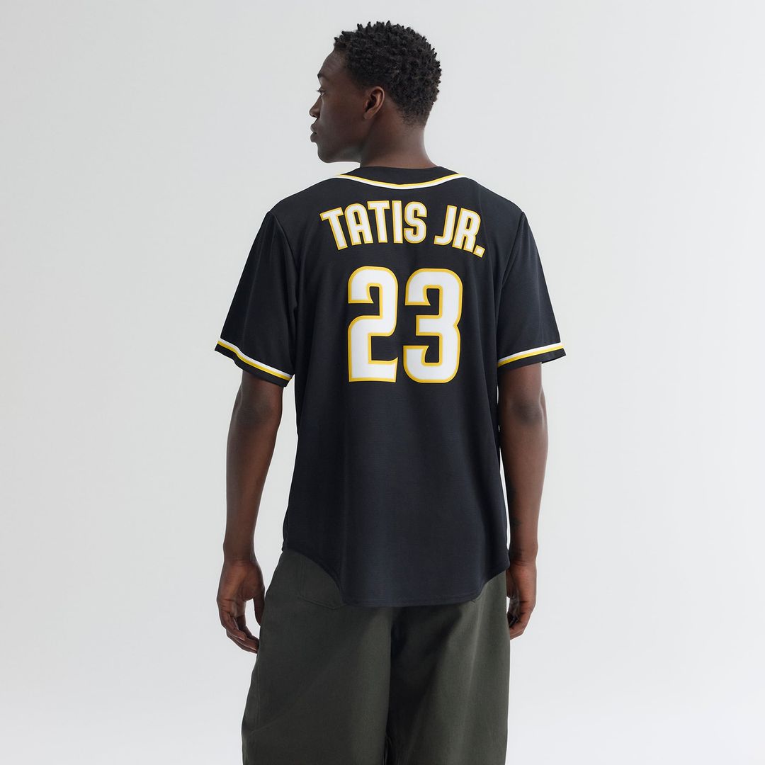 Men's San Diego Padres Fernando Tatis Jr. Fashion Replica Black Out MLB Baseball Jersey - view 4