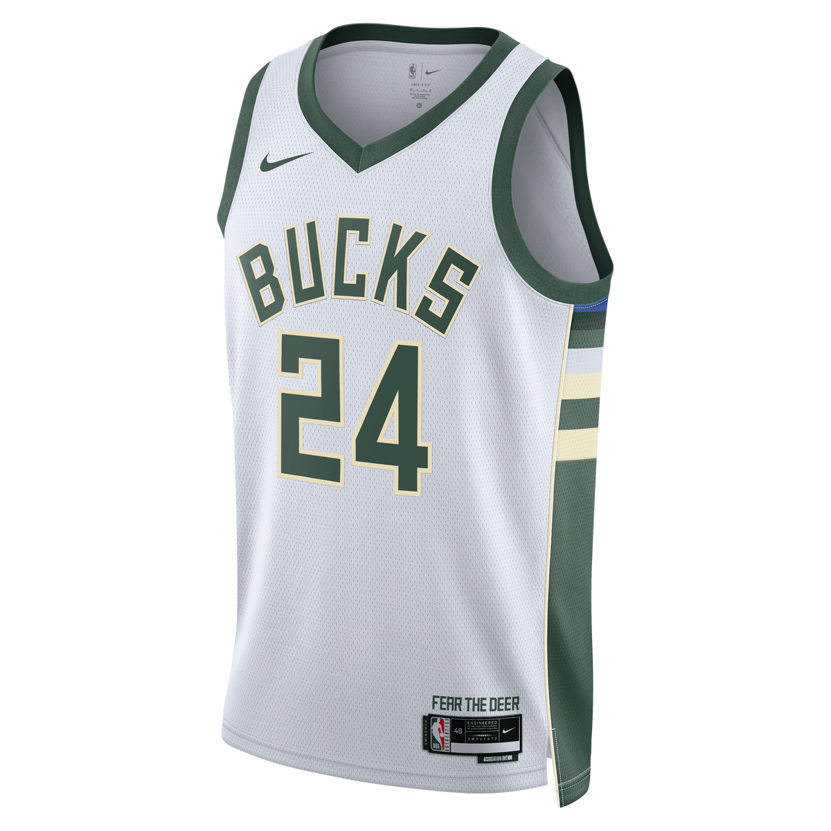 Unisex Jaime Jaquez Jr. Milwaukee Bucks Association Edition Swingman NBA Basketball Jersey - White - view 3