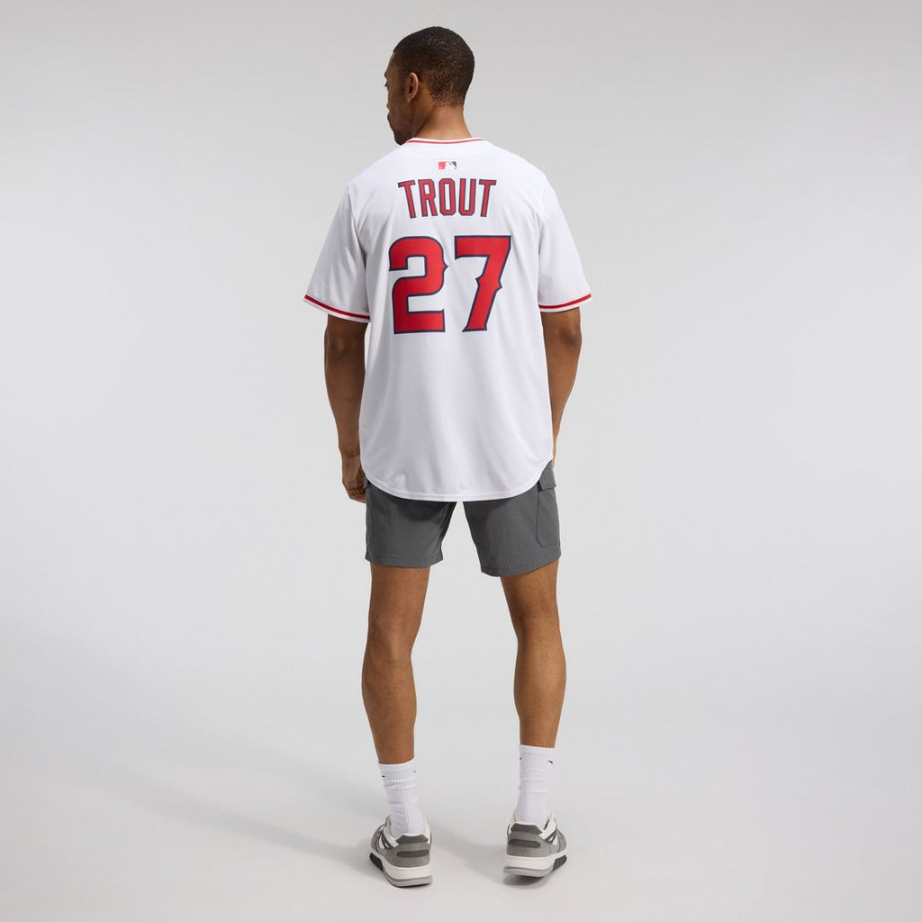 Men's Los Angeles Angels Mike Trout White Home Limited MLB Baseball Jersey - view 6