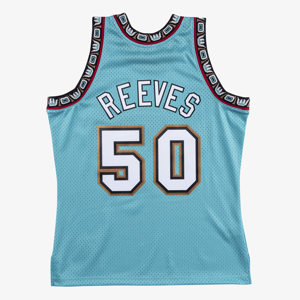 Men's Vancouver Grizzlies Bryant Reeves 1995 Swingman NBA Basketball Jersey - Teal - view 4