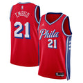 Unisex Joel Embiid Philadelphia 76ers Statement Edition Swingman NBA Basketball Jersey - Red - view 1