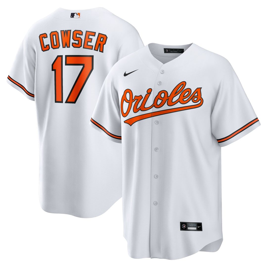 Men's Baltimore Orioles Colton Cowser White Home Replica MLB Baseball Jersey - view 1