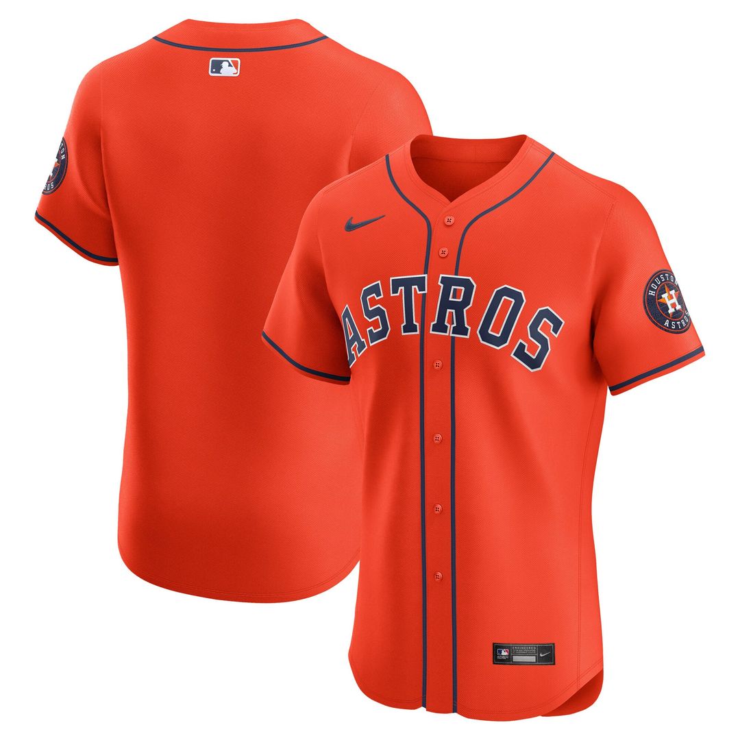 Men's Houston Astros Orange Alternate Elite MLB Baseball Jersey - view 4