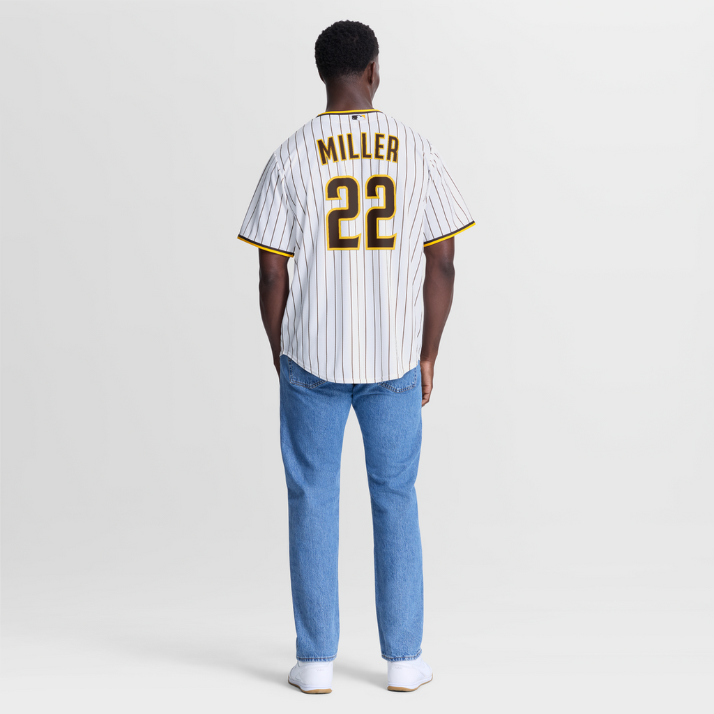 Men's San Diego Padres Mason Miller White Home Replica MLB Baseball Jersey - view 5