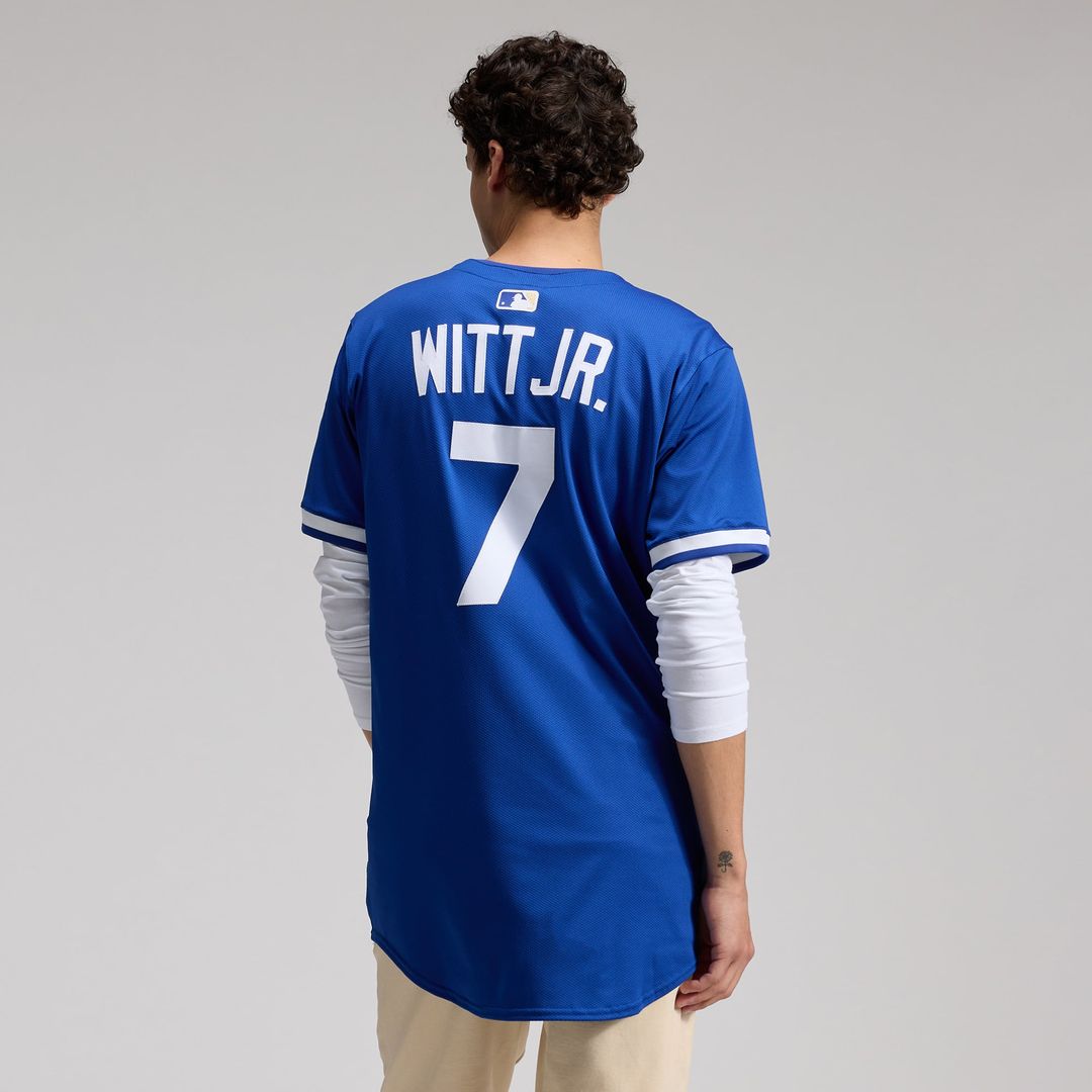 Men's Kansas City Royals Bobby Witt Jr. Royal Alternate 2 Elite MLB Baseball Jersey - view 5