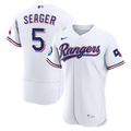 Men's Texas Rangers Corey Seager White Home Sponsor Patch MLB Baseball Jersey - view 1