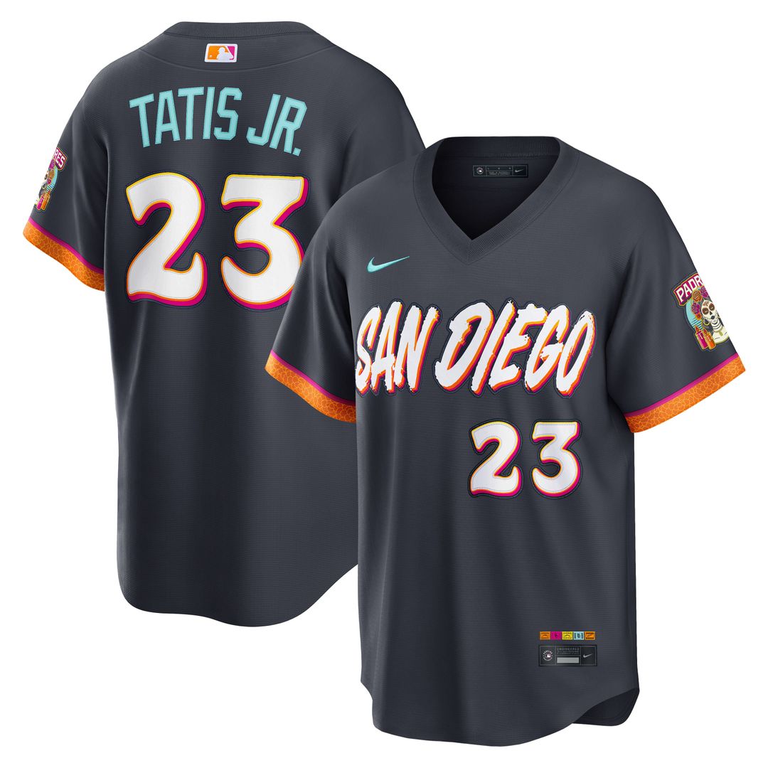 Men's San Diego Padres Fernando Tatis Jr. Obsidian 2026 City Connect Stadium MLB Baseball Jersey - view 1