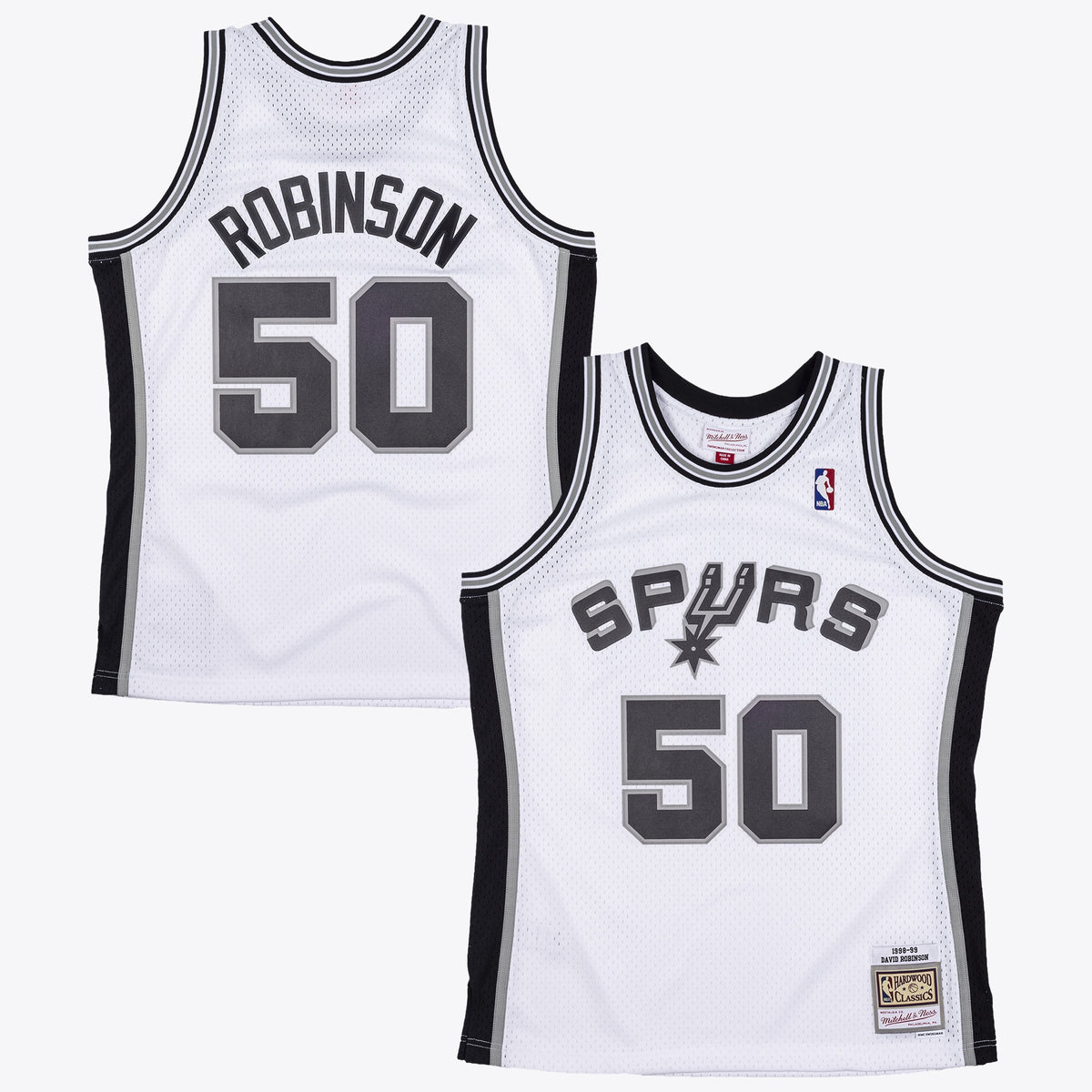 Men's San Antonio Spurs David Robinson 1998 Swingman NBA Basketball Jersey - White - view 2