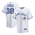 Men's Toronto Blue Jays Nathan Lukes White Home Replica MLB Baseball Jersey - view 1