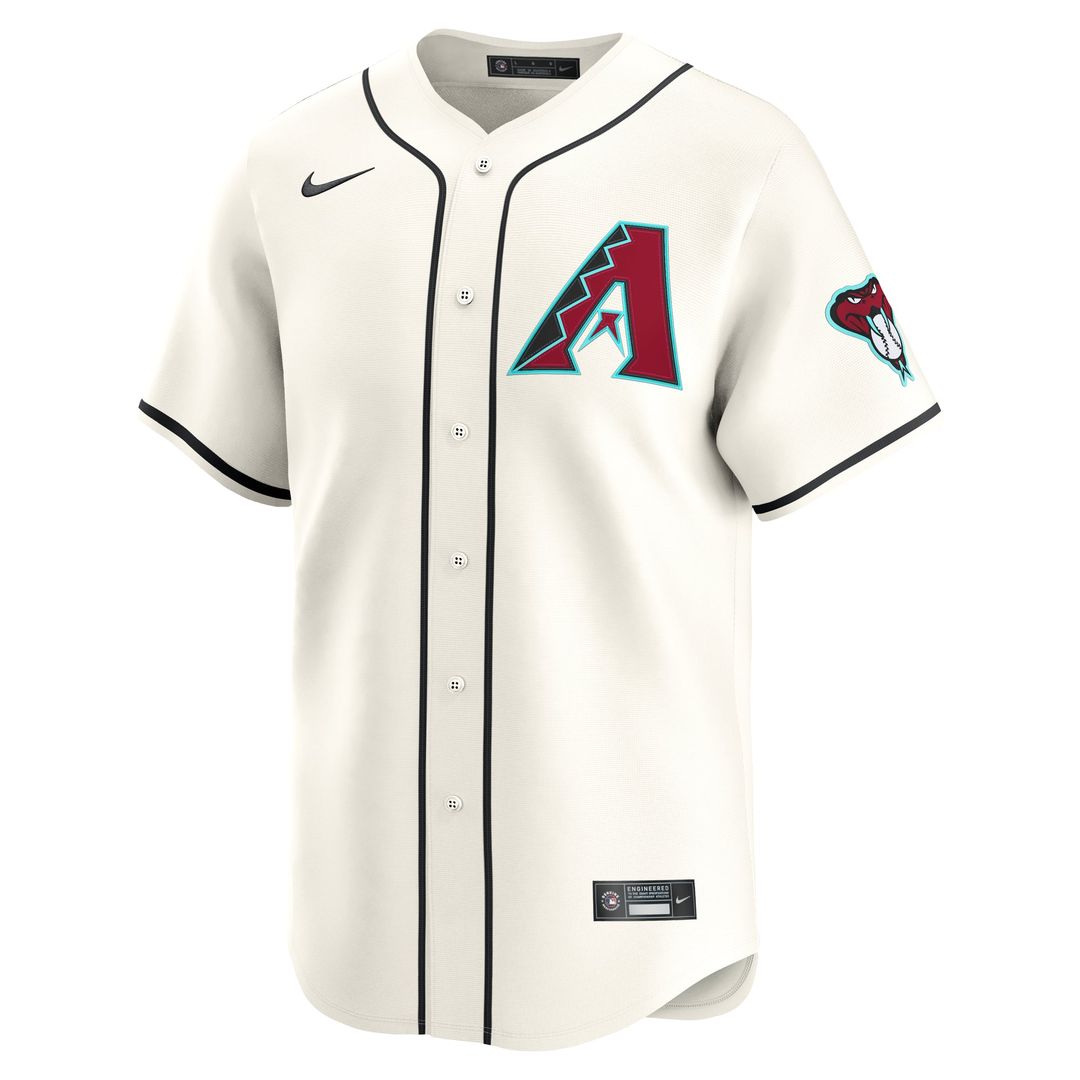 Men's Arizona Diamondbacks Gabriel Moreno Cream Home Limited MLB Baseball Jersey - view 2