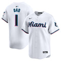 Men's Miami Marlins White #1 Dad Home Limited MLB Baseball Jersey - view 1