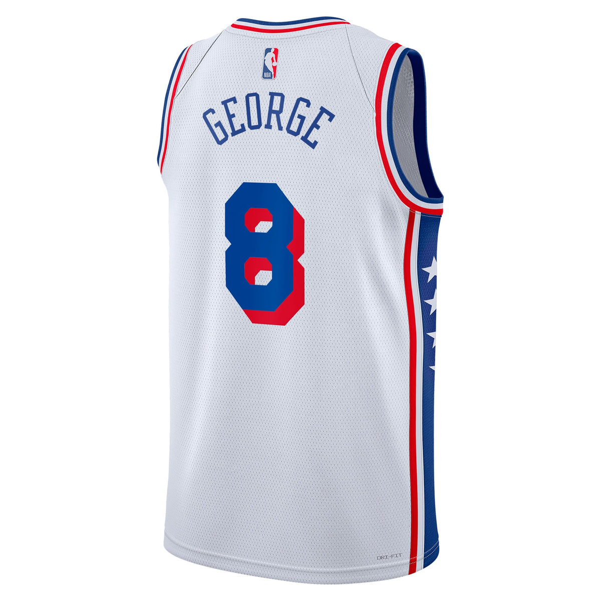 Unisex Paul George Philadelphia 76ers Association Edition Swingman NBA Basketball Jersey - White - view 4