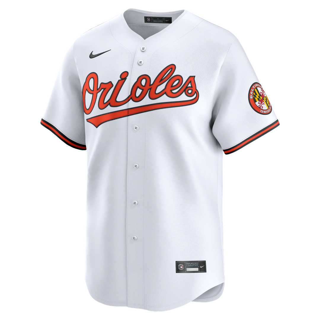 Men's Baltimore Orioles White Home Limited MLB Baseball Jersey - view 6