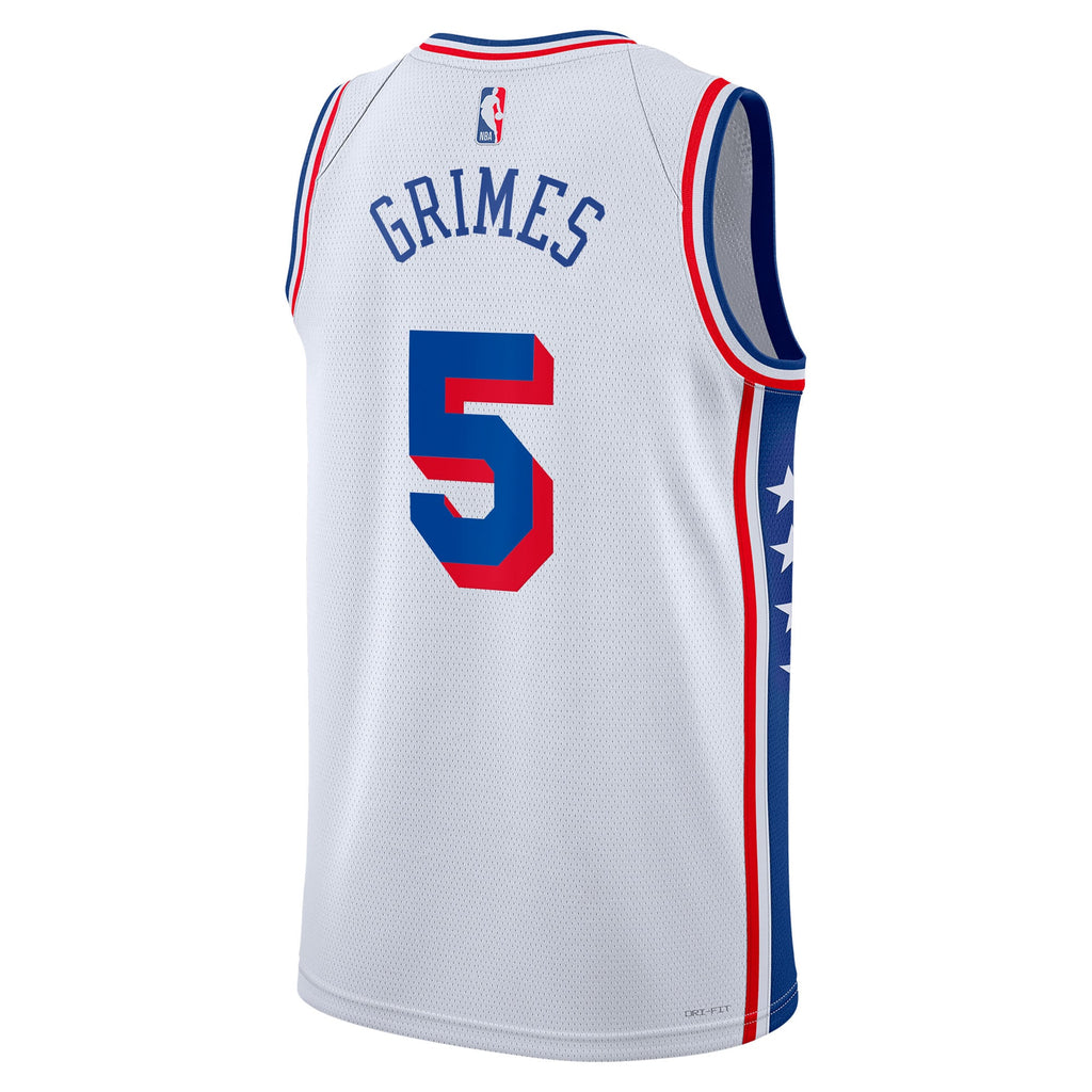 Unisex Quentin Grimes Philadelphia 76ers Association Edition Swingman NBA Basketball Jersey - White - view 4
