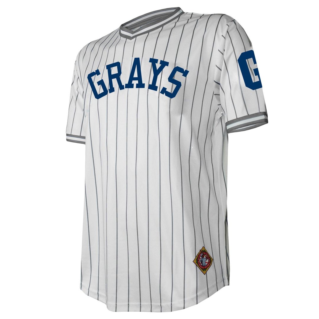 Men's Homestead Grays White V-Neck MLB Baseball Jersey - view 2