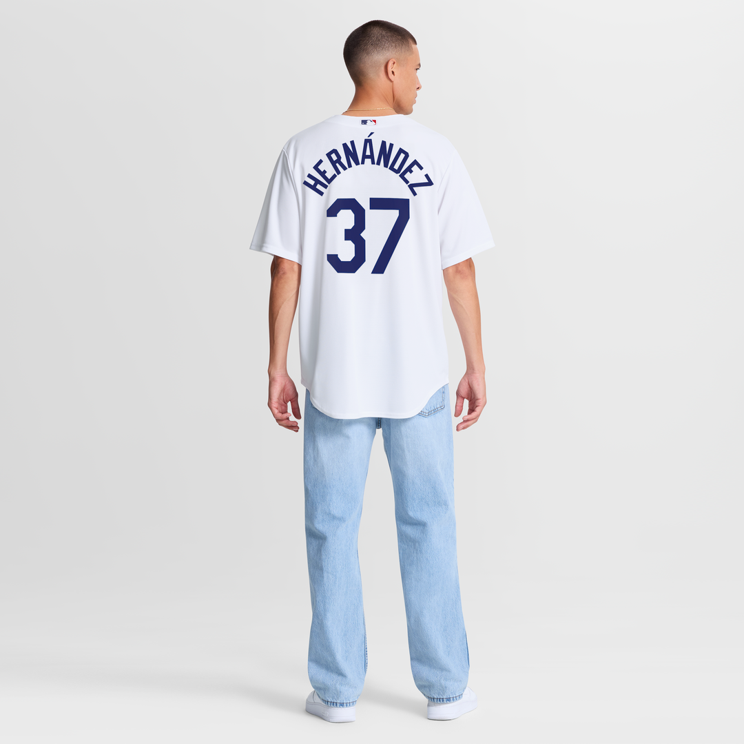 Men's Los Angeles Dodgers Teoscar Hernández White Home Replica MLB Baseball Jersey - view 5