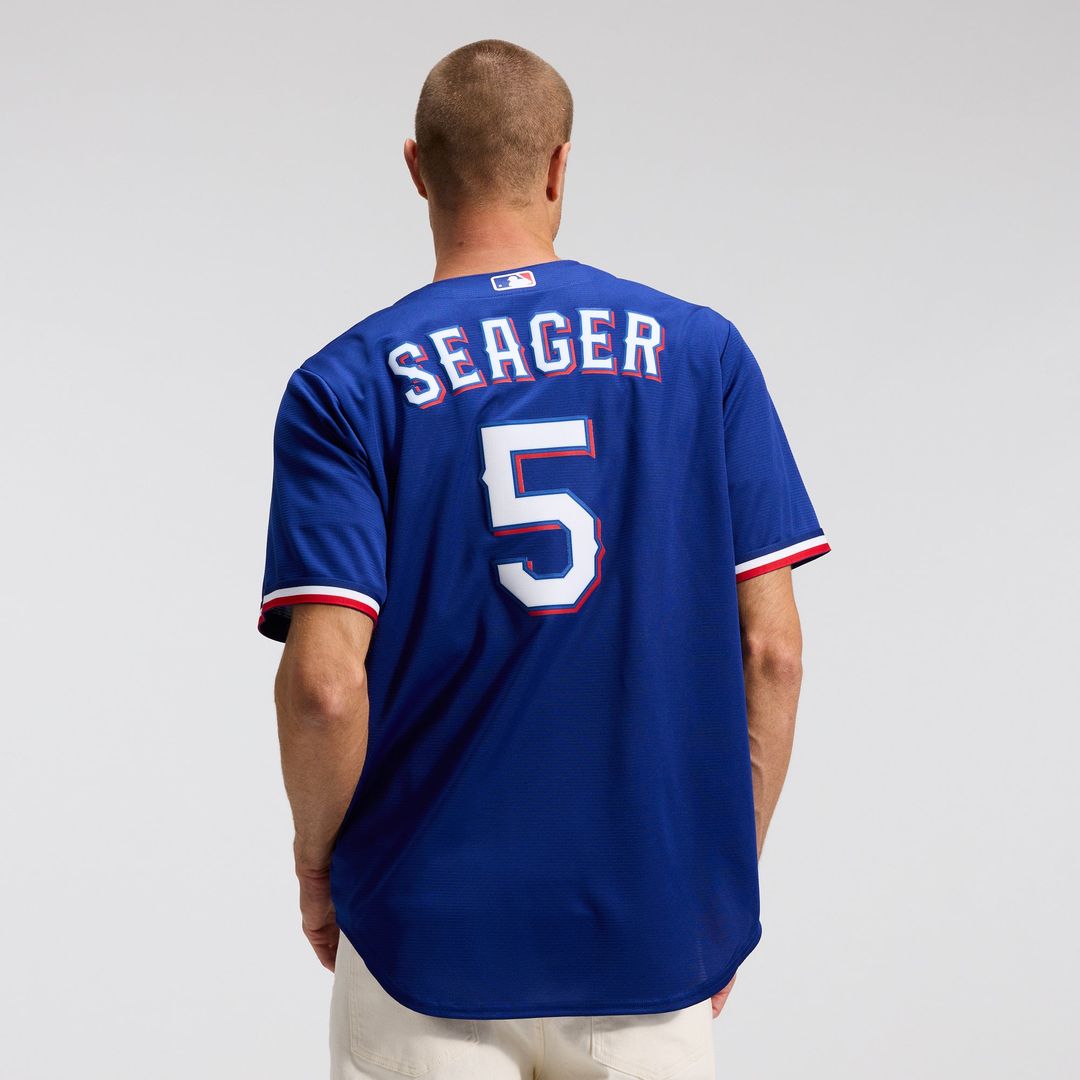 Men's Texas Rangers Corey Seager Gray Road Replica MLB Baseball Jersey - view 10