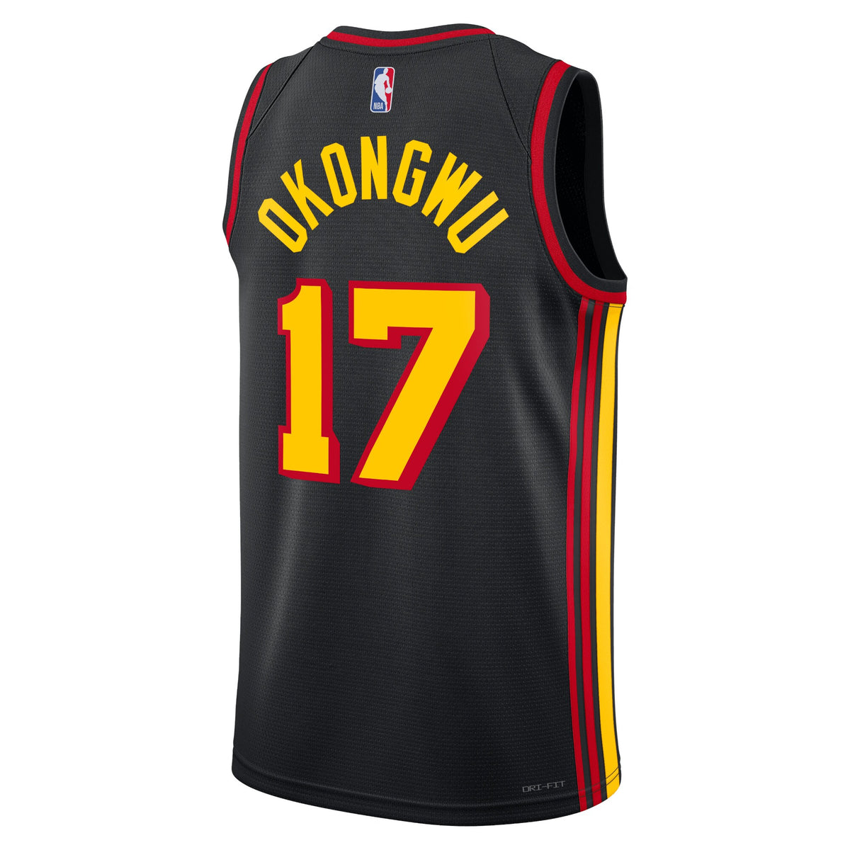 Unisex Onyeka Okongwu Atlanta Hawks Statement Edition Swingman NBA Basketball Jersey - Black - view 3