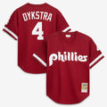 Men's Philadelphia Phillies Lenny Dykstra Scarlet Batting Practice MLB Baseball Jersey - view 1