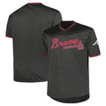 Men's Atlanta Braves Charcoal Big & Tall Pop Fashion MLB Baseball Jersey - view 1