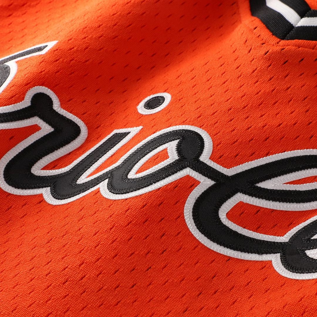 Men's Baltimore Orioles Cal Ripken Jr. Orange Batting Practice MLB Baseball Jersey - view 4