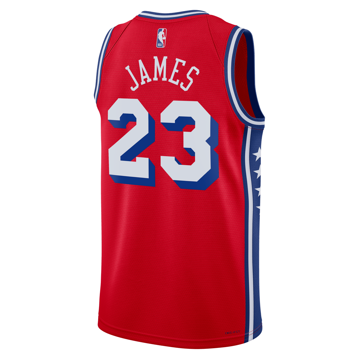 Unisex Lebron James Philadelphia 76ers Statement Edition Swingman NBA Basketball Jersey - Red - view 4
