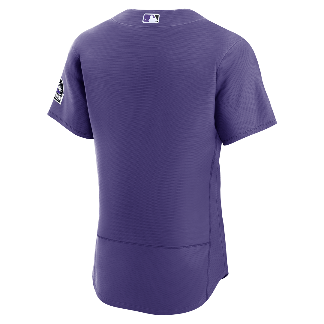 Men's Colorado Rockies Purple Alternate MLB Baseball Jersey - view 4