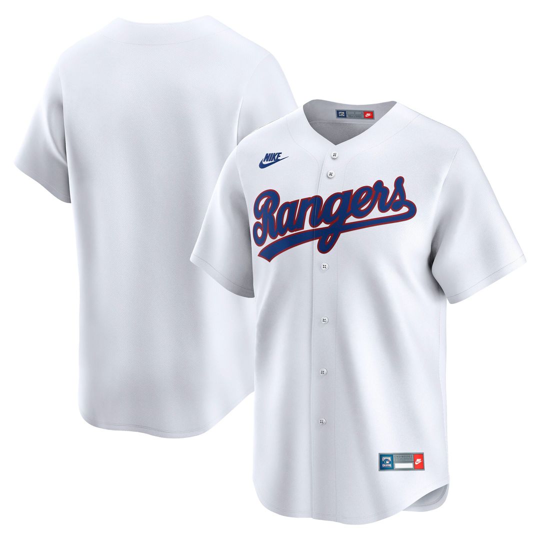 Men's Texas Rangers White Cooperstown Collection Limited MLB Baseball Jersey - view 1
