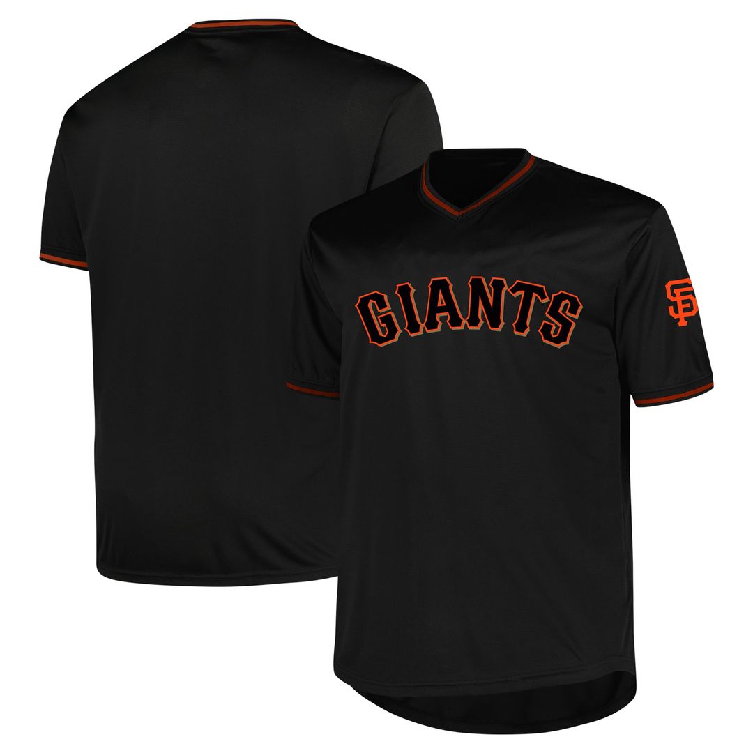 Men's San Francisco Giants Black Big & Tall Pop Fashion MLB Baseball Jersey - view 1