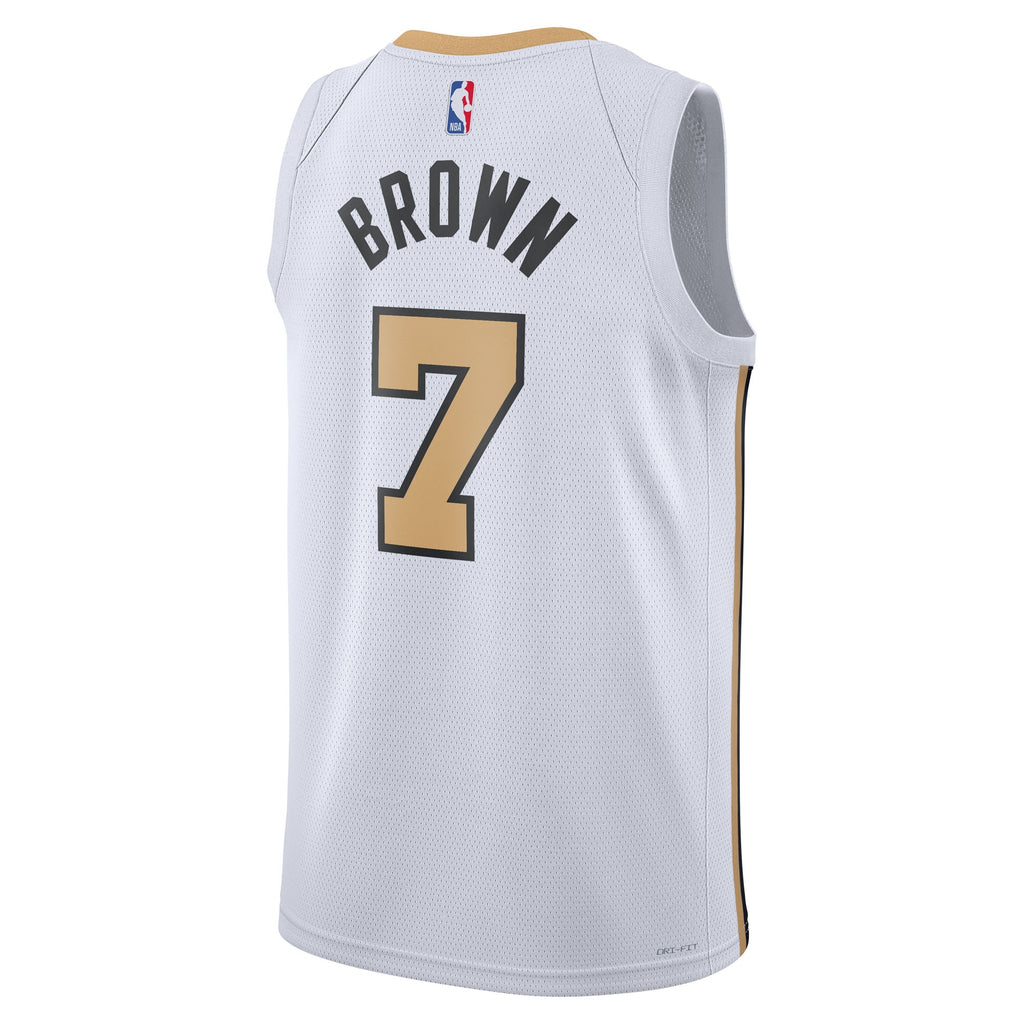 Unisex Jaylen Brown Boston Celtics 2025/26 City Edition Swingman NBA Basketball Jersey - White - view 4