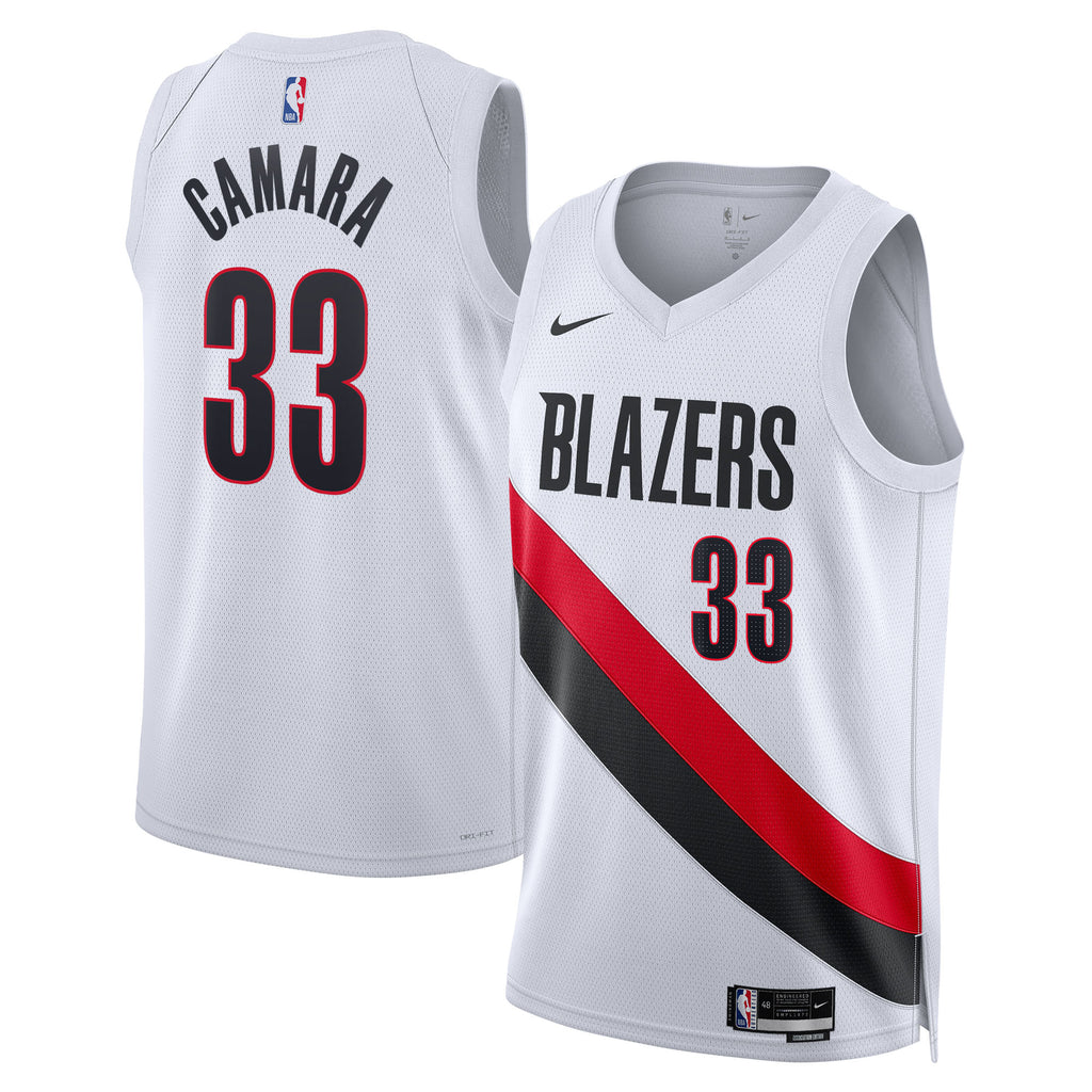 Unisex Toumani Camara Portland Trail Blazers Replica Association Edition Swingman NBA Basketball Jersey - White - view 2