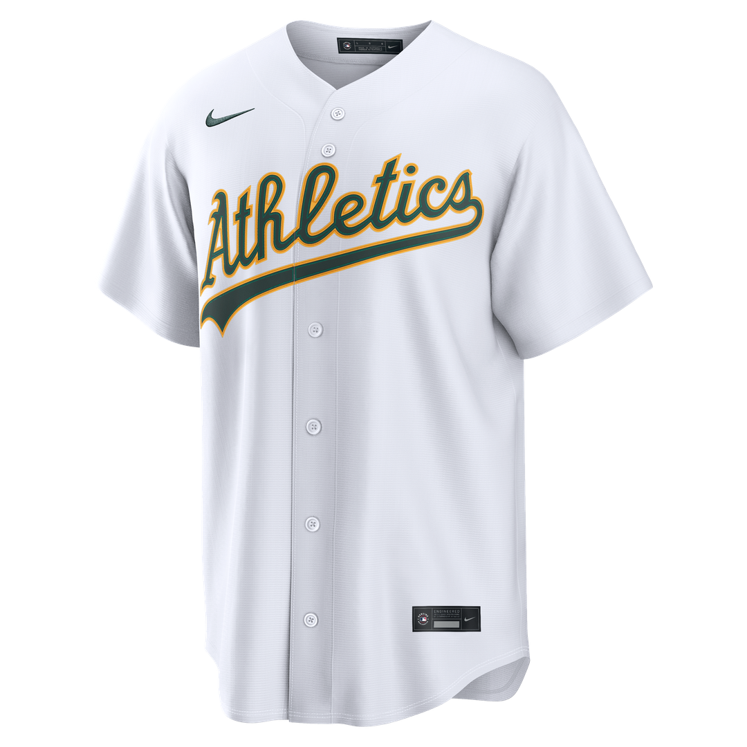 Men's Athletics Nick Kurtz White Home Replica MLB Baseball Jersey - view 2