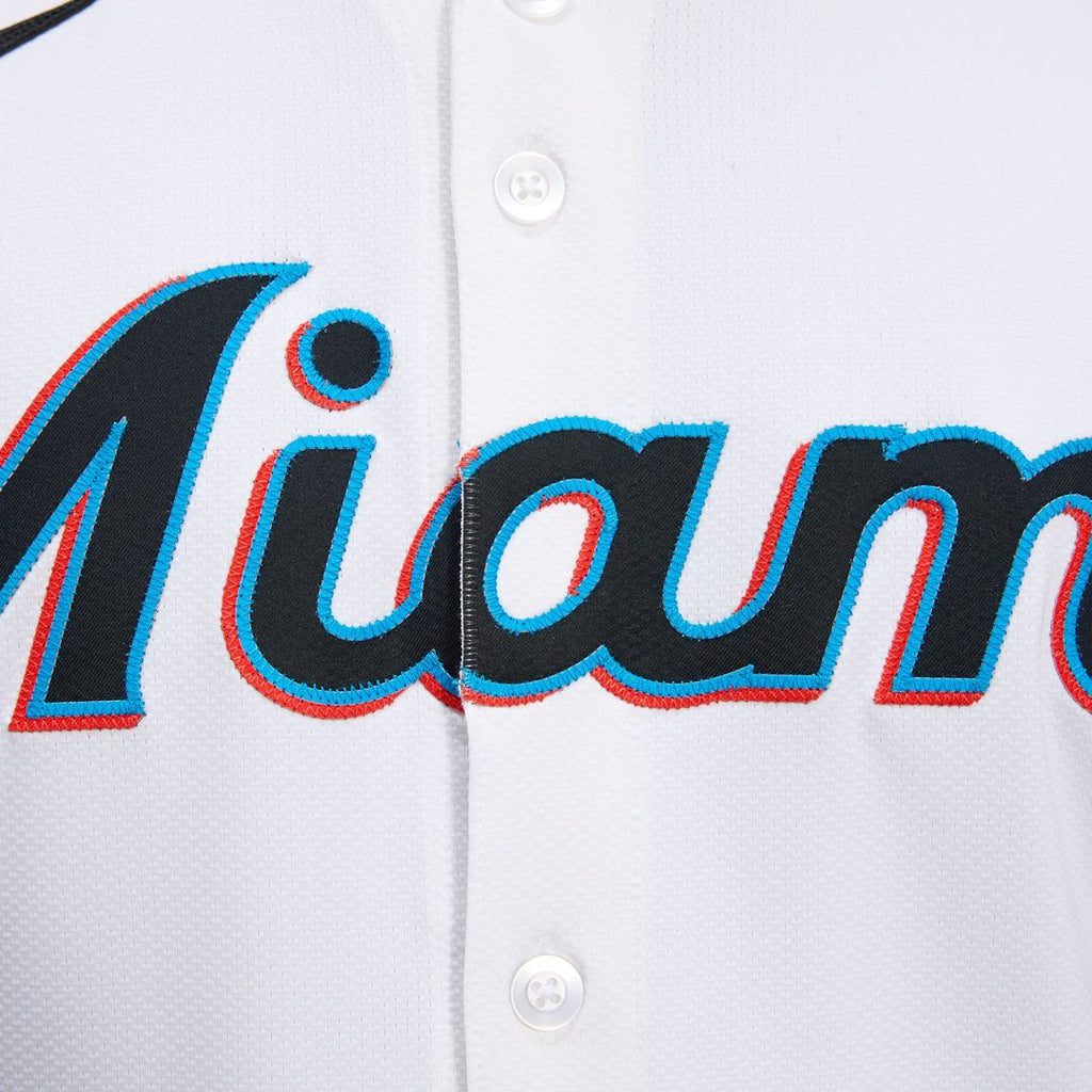 Men's Miami Marlins White Home Elite MLB Baseball Jersey - view 13