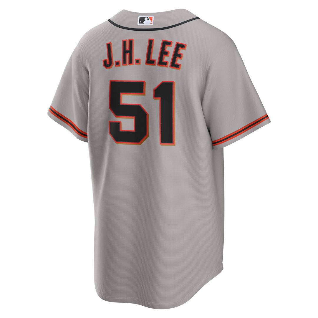Men's San Francisco Giants Jung Hoo Lee Gray Road Replica MLB Baseball Jersey - view 3