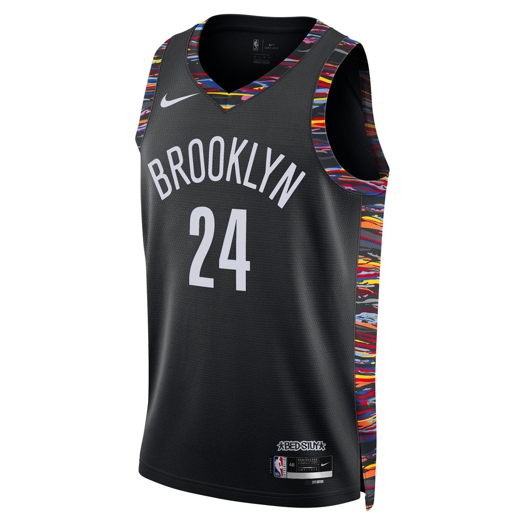 Unisex Cam Thomas Brooklyn Nets 2025/26 City Edition Swingman NBA Basketball Jersey - Black - view 3