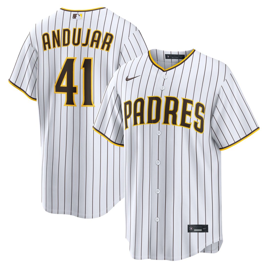 Men's San Diego Padres Miguel Andujar White Home Replica MLB Baseball Jersey - view 1