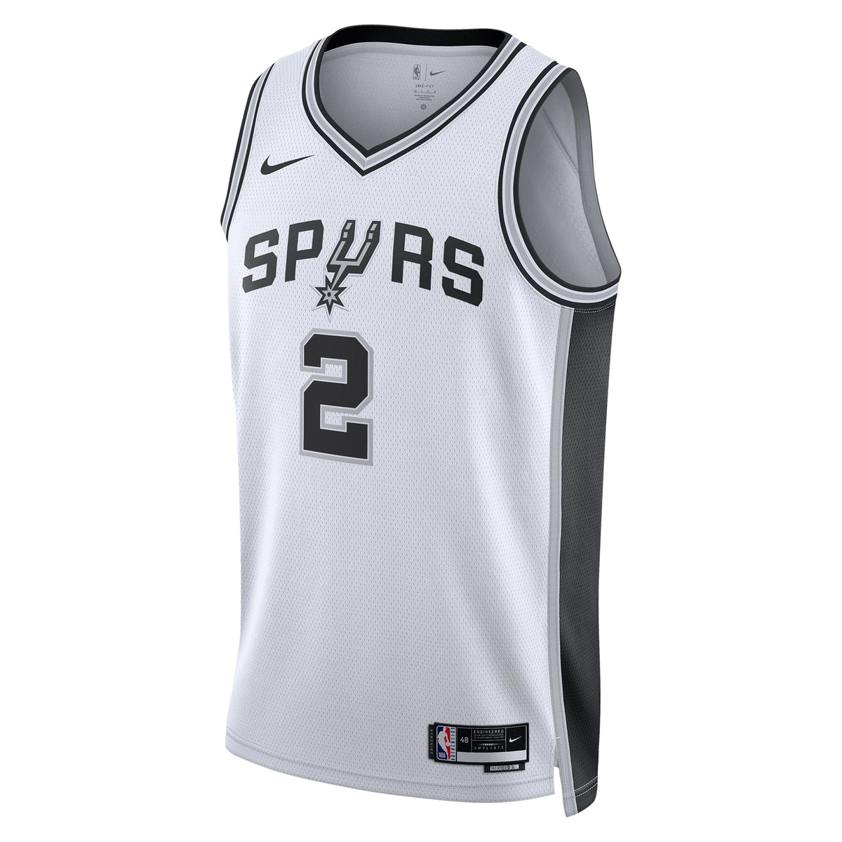 Unisex Dylan Harper San Antonio Spurs Association Edition Swingman Jersey NBA 2025 First Round Draft Pick - White - view 3